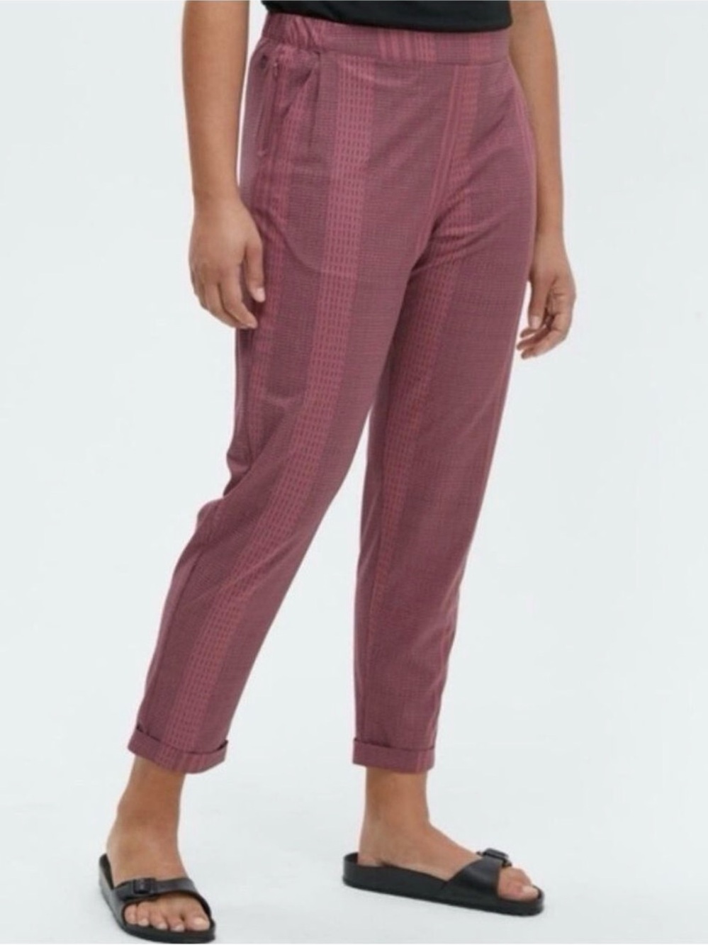 MEC Timeless Pants Dusty Rose Slim Fit Womens Medium lightweight sporty Gorpcore